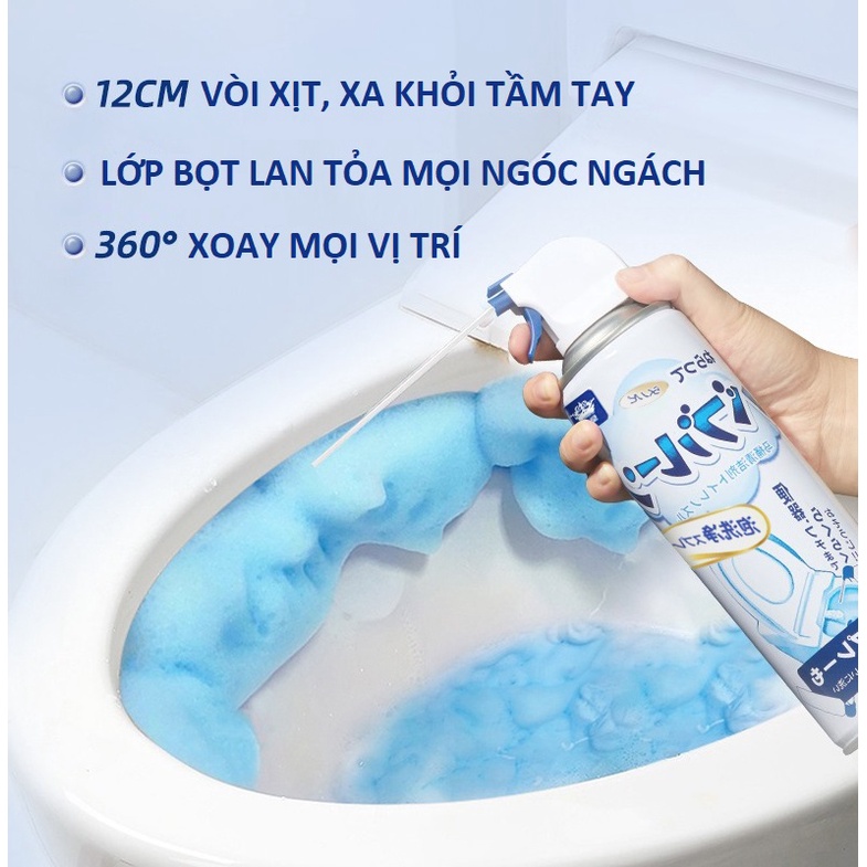 Chai Bọt cọ toilet an toàn kiểu mới nhất Nước tẩy rửa bồn cầu toilet, nhà vệ sinh