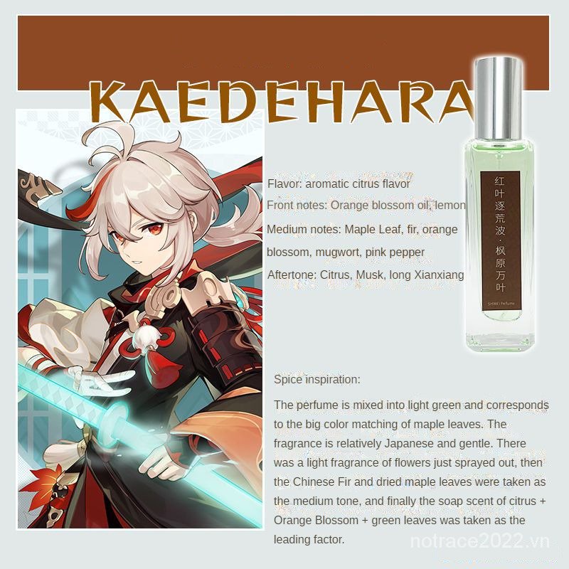 ★Genshin Impact★Zhongli& Xiao& Venti & Wanderer & kazuha & Tartaglia& Albedo Nước hoa có nguồn gốc ấn tượng