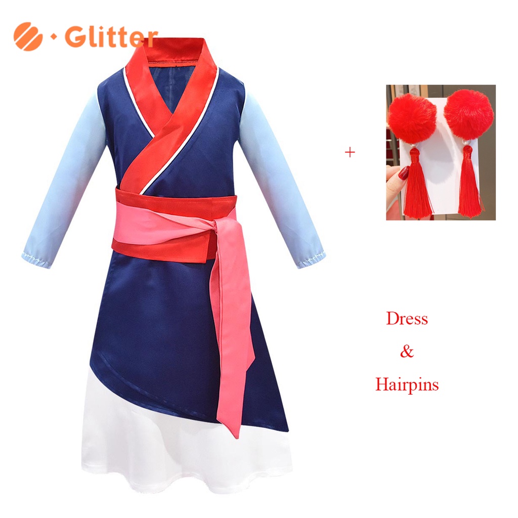 Bộ Trang Phục kimono Hóa Trang 3 Món Phong Cách Trung Hoa Cho Bé Gái