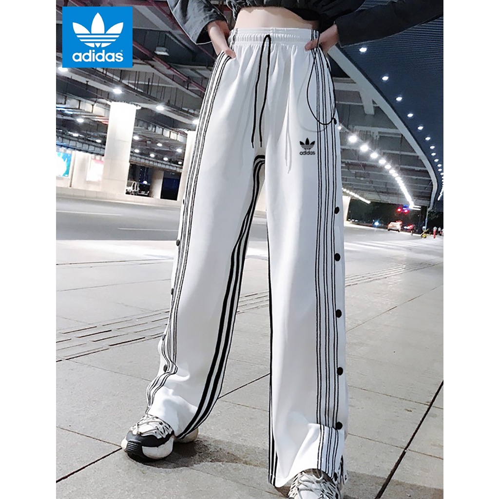 Quần Thể Thao adidas Ống Rộng Phối Nút Thời Trang Cho Nam Và Nữ