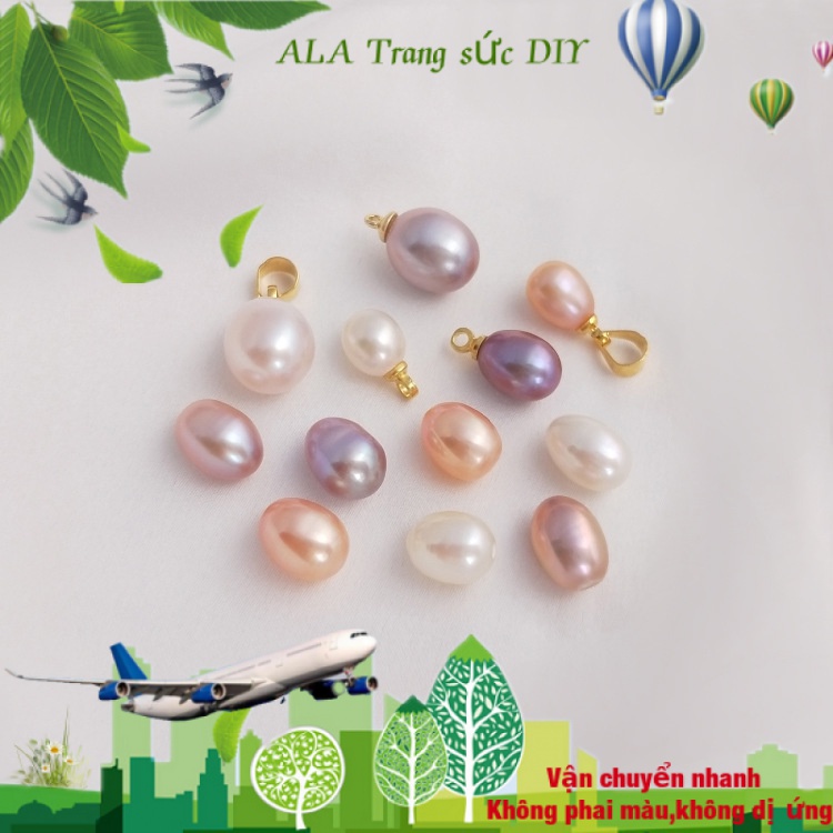 💖Trang sức DIY phụ kiện💖Chuỗi Hạt Ngọc Trai Tự Nhiên Nửa Lỗ Làm Trang Sức Thủ Công[Ngọc trai tự nhiên/Vòng tay/Vòng cổ/Dây chuyền]