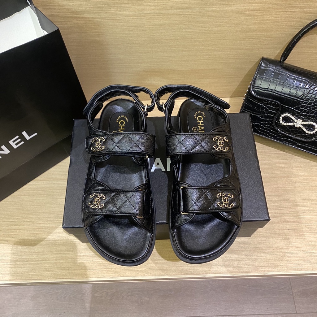 Chanel Dép Sandal In Chữ Thời Trang Dành Cho Nữ