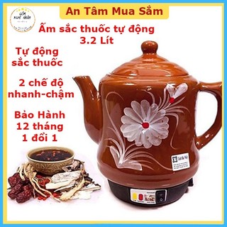 Ấm sắc thuốc bắc bằng điện 3.2l xuân tùng bát tràng siêu sắc thuốc tự động, nhanh, an toàn bền đẹp.
