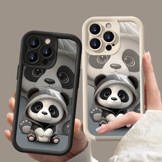 Ốp Lưng Cho Xiaomi Redmi Note 12 11 13 Pro Plus Turbo 3 11S 10S 10 9 Pro Redmi 13 12C 10C 13C Hoạt Hình Gấu Trúc Dễ Thương Uống Trà Sữa Áo Khoác Mặt Sau Chống Sốc