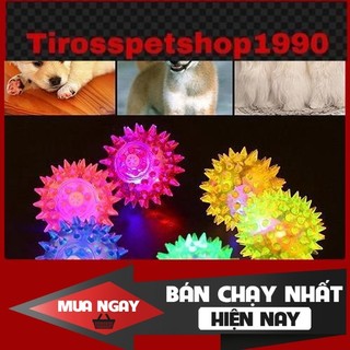 [❌GIÁ SỈ❌] Bóng gai cao su đèn LED đồ chơi cho thú cưng gặm  ❤️