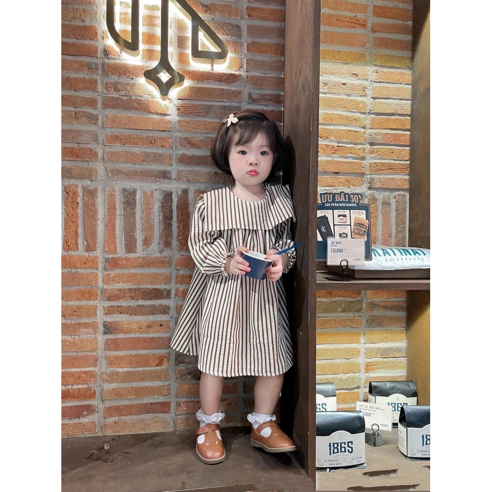 Váy dài tay Vintage HQ tiểu thư