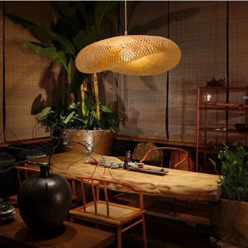Đèn Chùm Tre 40cm Cho Nhà Hàng Trung Quốc Mới, Quán Bar, Đèn Lồng Bằng Tre zen Phòng Trà Gia Đình, Nhà Hàng hot Pots, Nhật Bản Cố Định Nhẹ Cố Định