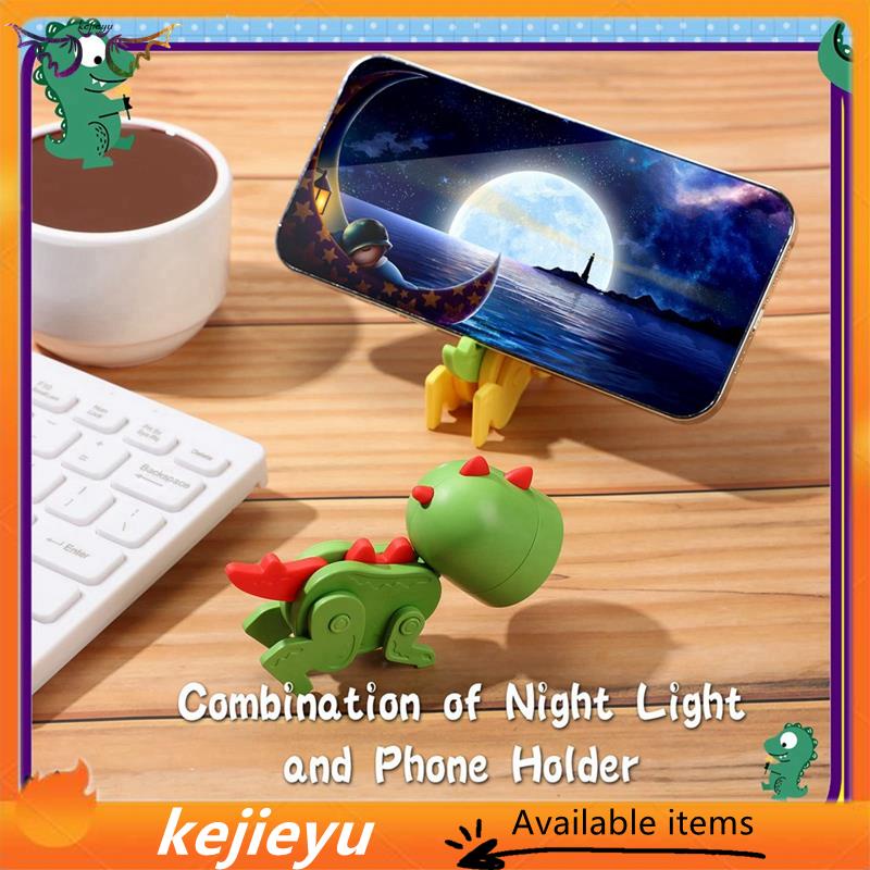 Bộ 6 Đèn led Để Bàn mini Bằng Nhựa Kích Thước 5.1x3.6x9.8cm Hình Khủng Long Dễ Thương Cho Bé