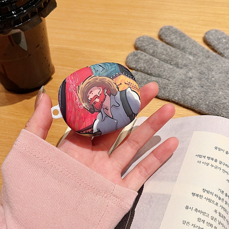 Vỏ Bảo Vệ Hộp Sạc Tai Nghe xiaomi redmi buds 4 lite Hình Hoa Sơn Dầu Kèm Móc Treo Tiện Dụng