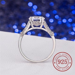 Mới Nhẫn Mạ Bạc 925 Dát Đá Quý Sang Trọng