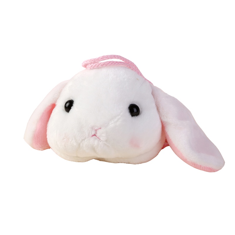 Túi Đeo Chéo Hình Đầu Thỏ Nhồi Bông Dễ Thương Phong Cách Hàn Quốc Dành Cho Nữ