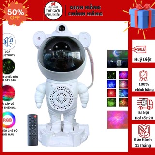 Loa bluetooth phi hành gia kết hợp đèn chiếu galaxy trang trí phòng làm việc, phòng ngủ có ánh sáng laze cực ngầu