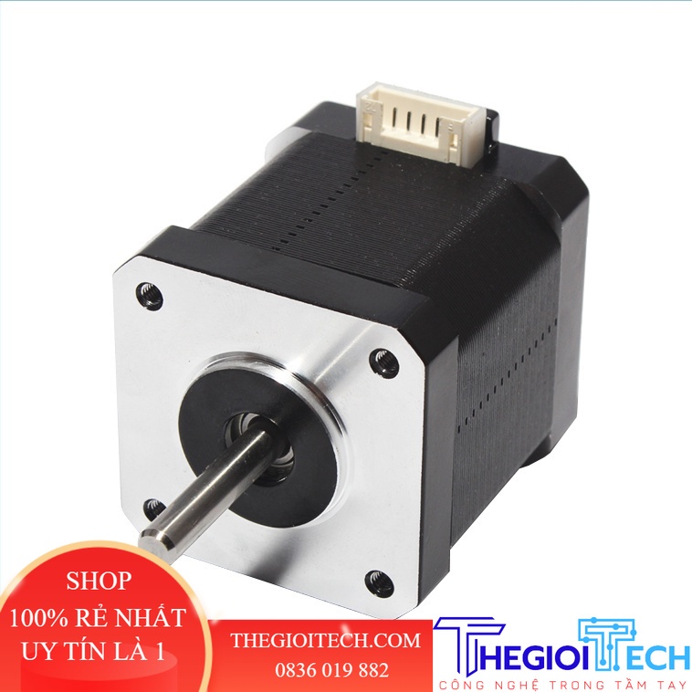 42 Động Cơ Bước 42BYGH48S Sự Lựa Chọn Tối Ưu Cho Máy Khắc, Máy In 3D với Mô-men Xoắn Mạnh Mẽ 0.55N và Kích Thước Nhỏ Gọn - ĐC-Dupont 4pin2.54