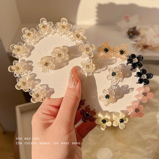 Kẹp Tóc Mini Hình Hoa Đính Đá Dễ Thương Cho Nữ