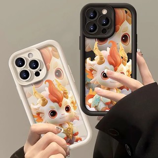 Ốp Điện Thoại Chống Rơi Họa Tiết Rồng Năm Mới Cho IPhone 11 12 Pro Max 7 Plus 8 Plus X XR XS Max 7 8 13 Pro Max 14 15 Pro Max