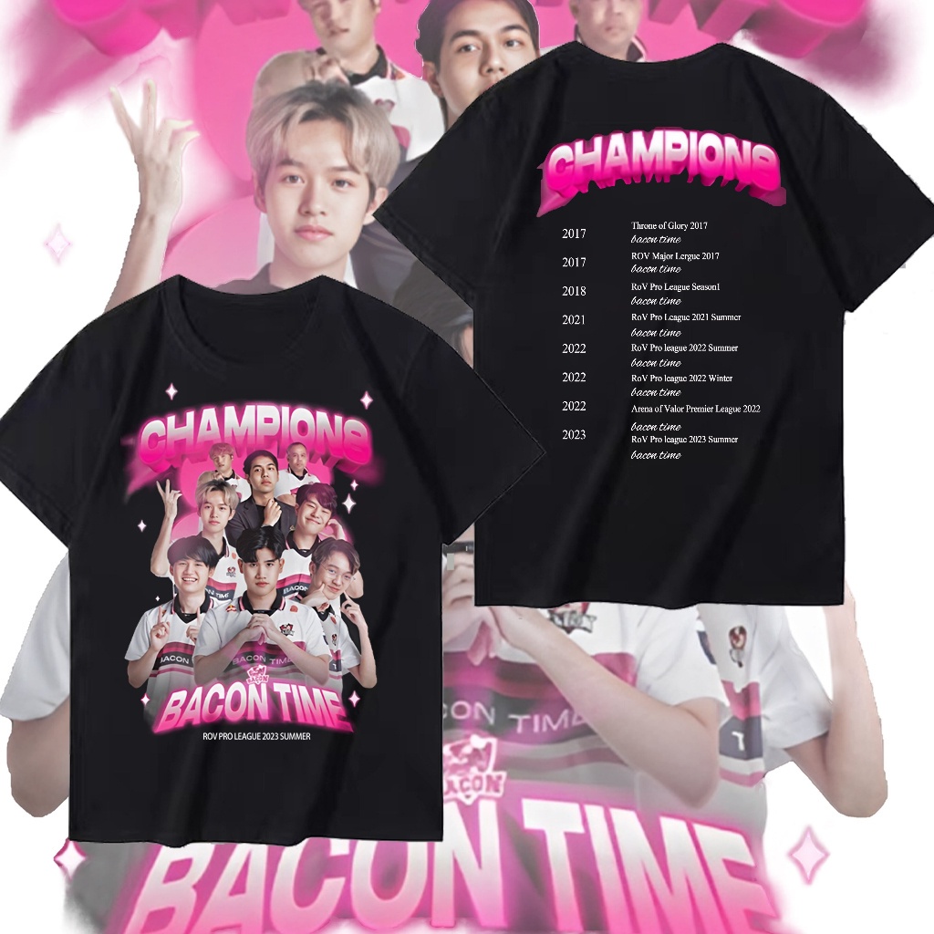 Áo thun ngắn tay thời trang Cotton in họa tiết BACON TIME Cao cấp Kích thước mùa hè S-5XL