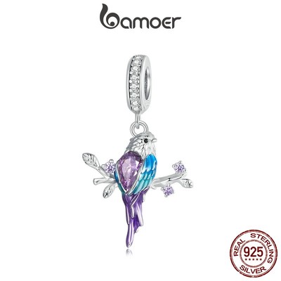 BAMOER Mặt Dây Chuyền Bạc 925 Hình Cá Chép