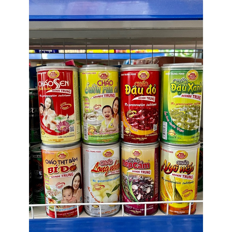 Cháo Sen Bát Bảo Minh Trung, Cháo Ăn Liền Lon 365g [Giá sỉ]