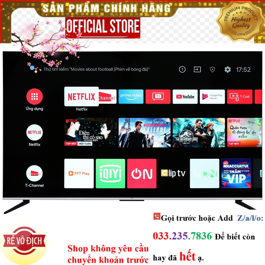 {Mới} Android Tivi TCL 65P737 4K 65 inch