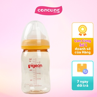 Bình sữa cổ rộng nhựa PPSU Pigeon 160ml - Vàng