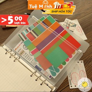 Túi zip gắn sổ còng A5 đựng đồ nhiều ngăn P04 VPPTUEMINH, túi pvc phụ kiện sổ còng Tuệ Minh