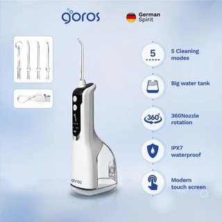 Máy tăm nước cầm tay goros aqua 360 water flosser - hàng chính hãng