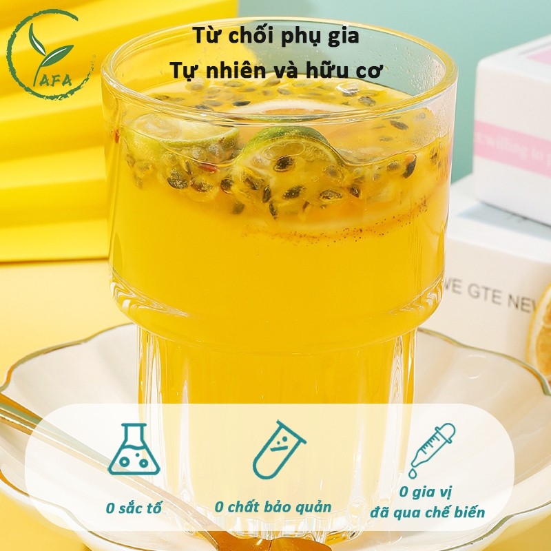Trà chanh dây kim quất 10 gói Trà detox chanh dây bổ sung vitamin C Trà trái cây Đẹp da mát gan Yafa