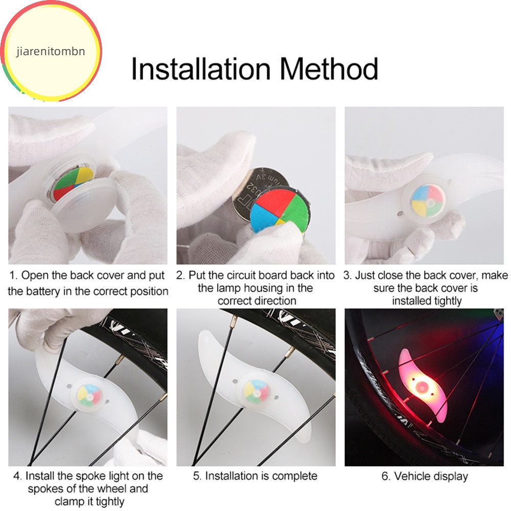 Đèn led Gắn Bánh Xe Đạp Bằng Nhựa Chống Nước Cân Bằng mtb
