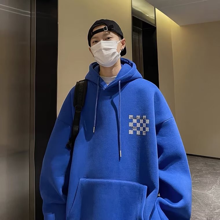 Áo hoodie Nam Nữ Họa Tiết Ca Rô Thời Trang Hàn Quốc Cho áo hoodie mũ áo hoodie unisex form rộng Bigsize