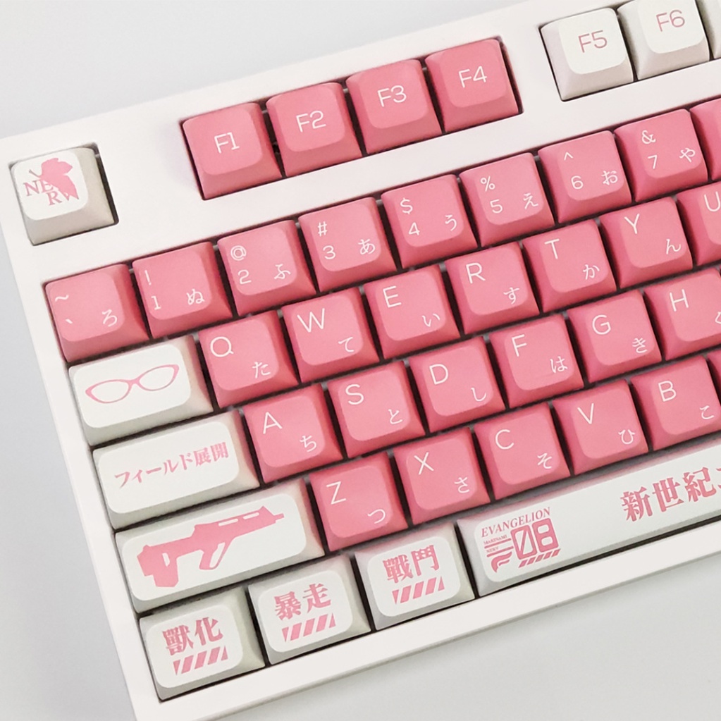 Keycap máy EVA số 8, thăng hoa PBT, XDA9.5mm, 135 phím, thích hợp cho bàn phím trục vệ tinh
