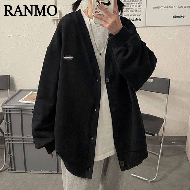 RANMO Áo Len áo khoác cardigan áo cardigan Thời trang hàn quốc A91KEJK 36Z230904