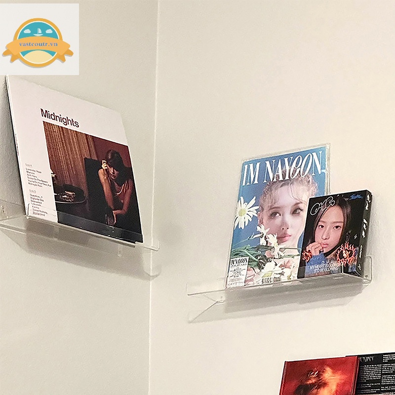 Giá Đỡ Đĩa Than Treo Tường Bằng acrylic Trong Suốt Trưng Bày Hàng Ngày lp vn