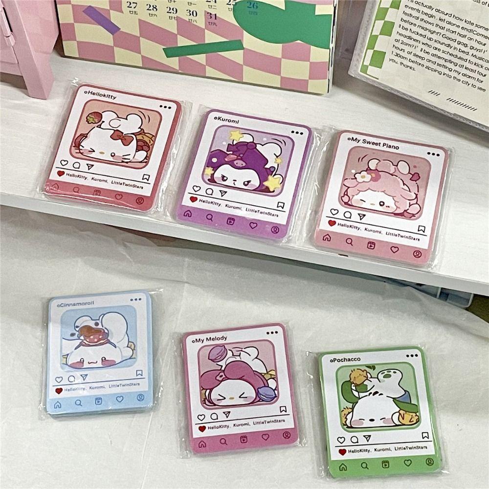 Bộ 20 Miếng Dán Hoạt Hình kuromi cinnamoroll kuromi Trang Trí Thủ Công diy