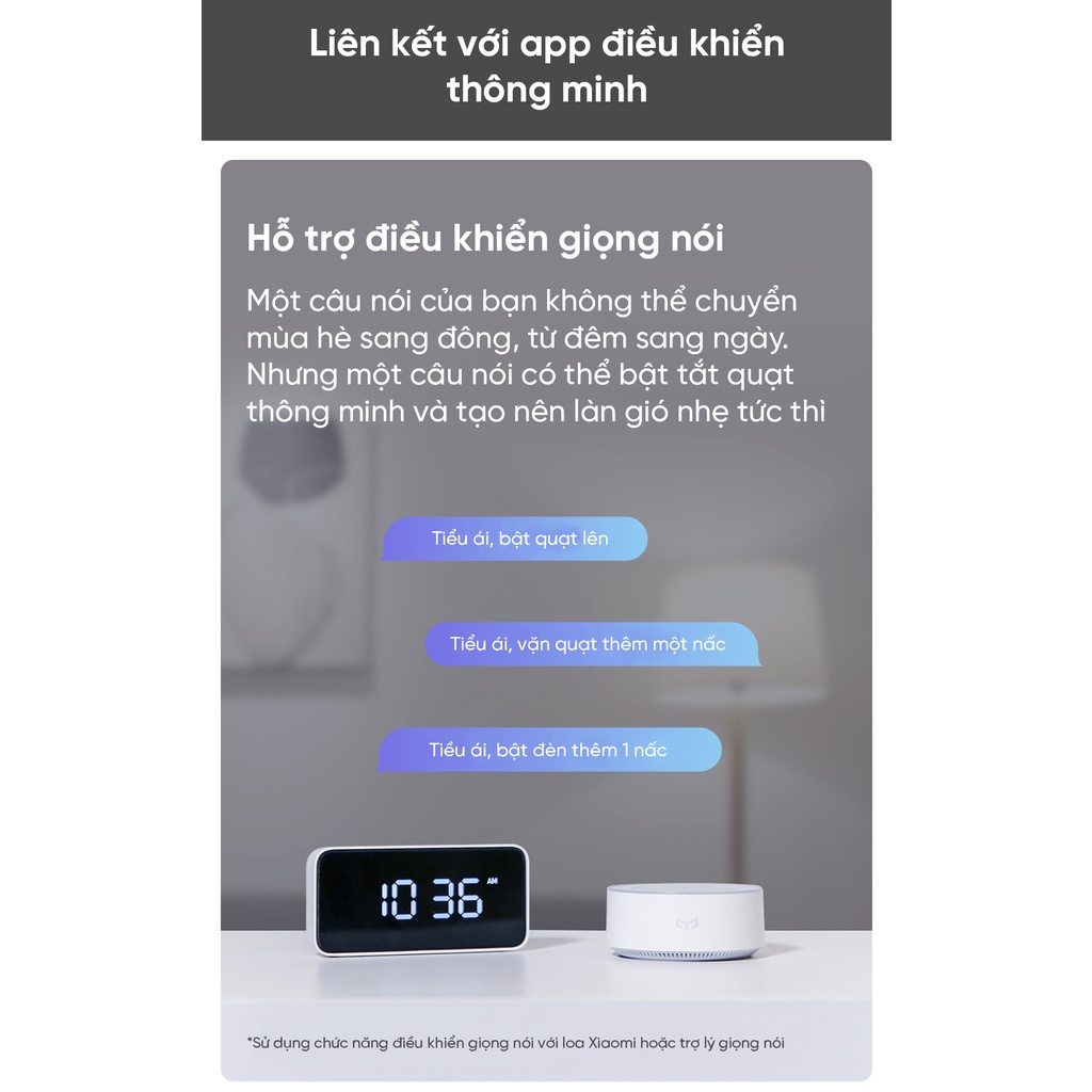 Quạt trần kèm đèn LED thông minh Xiaomi Yeelight C900 YLFSD-0006 kết nối Mi Home - Minh Tín Shop