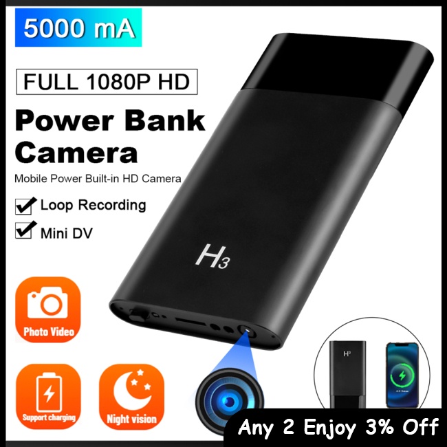 Pin Sạc Dự Phòng zevaret usb Với camera 1080p hd Tầm Nhìn Ban Đêm Dung Lượng 5000mah 10 Giờ Tiện Dụng