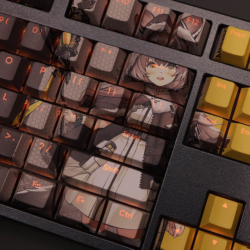 Honeycaps cherry profile arknights anime Nhuộm Bàn Phím Cơ Học Keycap