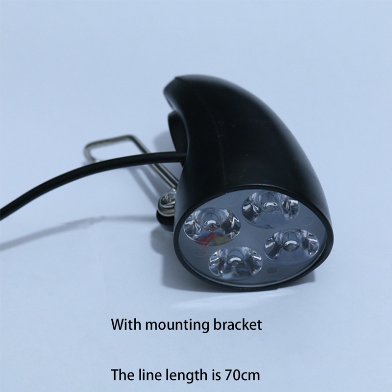 Đèn Pha 4 Bóng led 36v 48v Siêu Sáng Có Còi Chuyên Dùng Cho Xe Đạp Điện