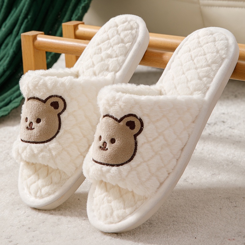 Dép Bông Đi Trong Nhà Hình Gấu Hoạt Hình Dễ Thương