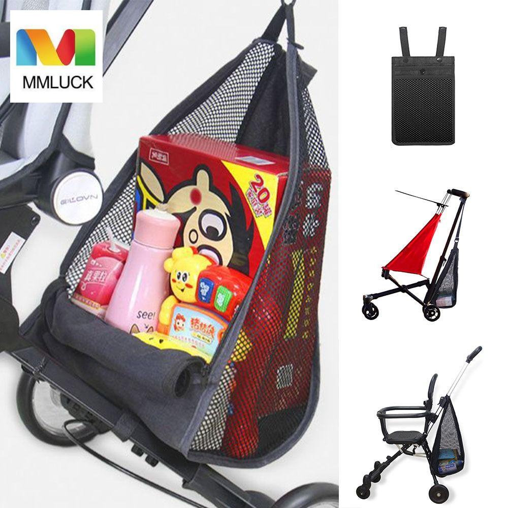 Mmluck Túi Lưới Đựng Đồ Sức Chứa Lớn Màu Trơn Treo Xe Đẩy Em Bé
