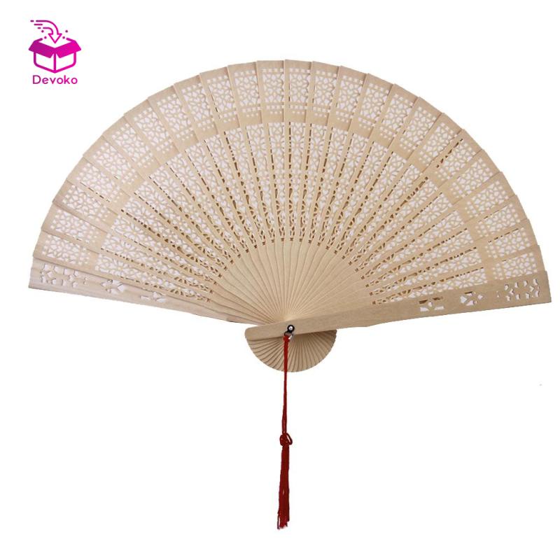 Quạt gỗ cầm tay DEVOKO phong cách Trung Hoa