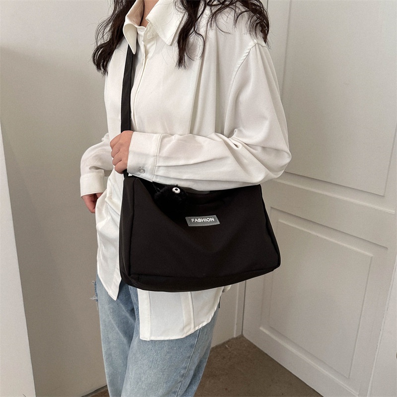 Túi Đeo Chéo canvas Màu Trơn Phong Cách Nhật Bản Mới 2023