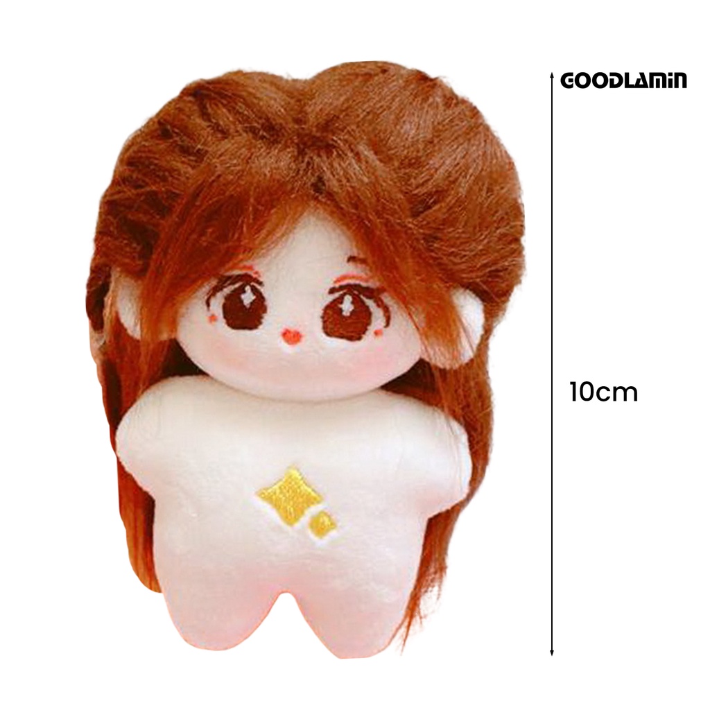 Goodlarxx Búp Bê Nhồi Bông 10cm Thêu Hình Mặt Gấu Trúc Tóc Dài Mặc Đồ Dễ Thương Điện Tử