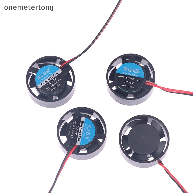 Onemetertomj 1 Quạt Tản Nhiệt mini Tròn 25.5x10mm 5 / 9 / 12 / 24v Cho Đèn led