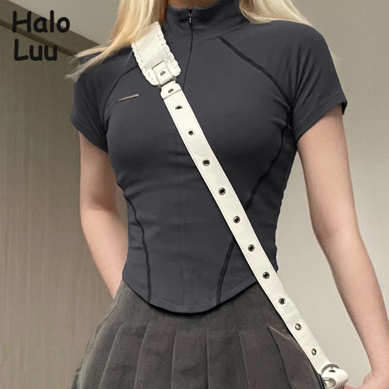 Halo  Luu áo phông áo thun nữ croptop baby tee Thời trang hàn quốc WTX2390ANC 37Z230911