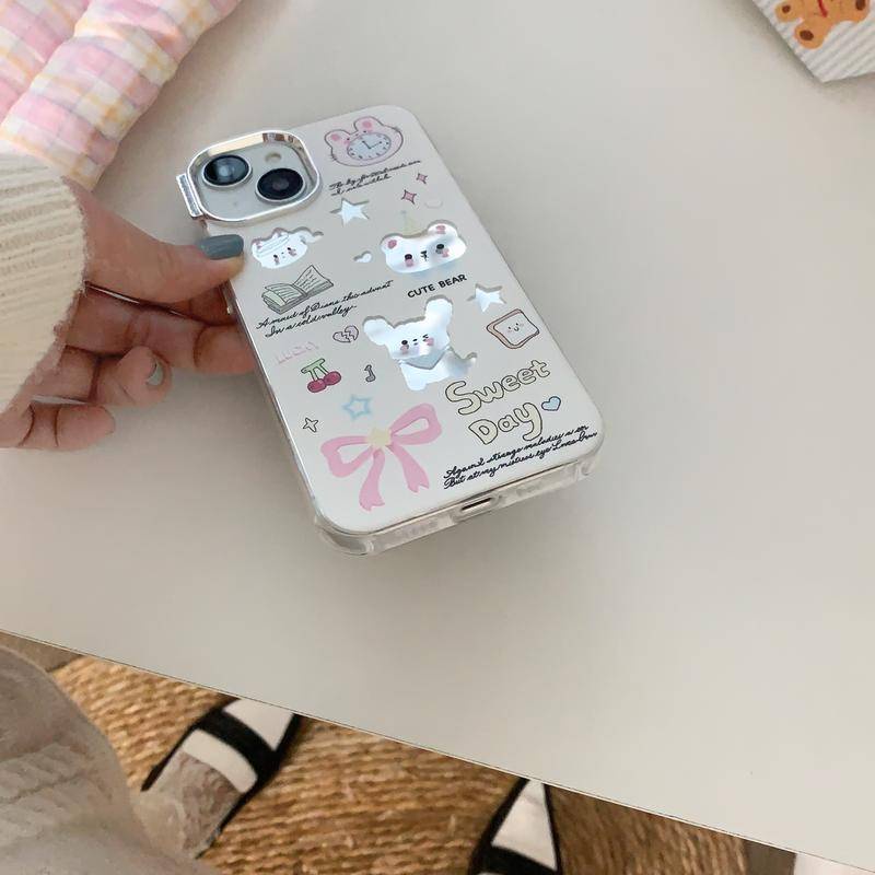 Ốp Điện Thoại Chống Tia uv Hình Động Vật Hoạt Họa Có Dây Đeo Cho iphone 15 pro max 14 pro 13 pro max 12 pro iphone 11