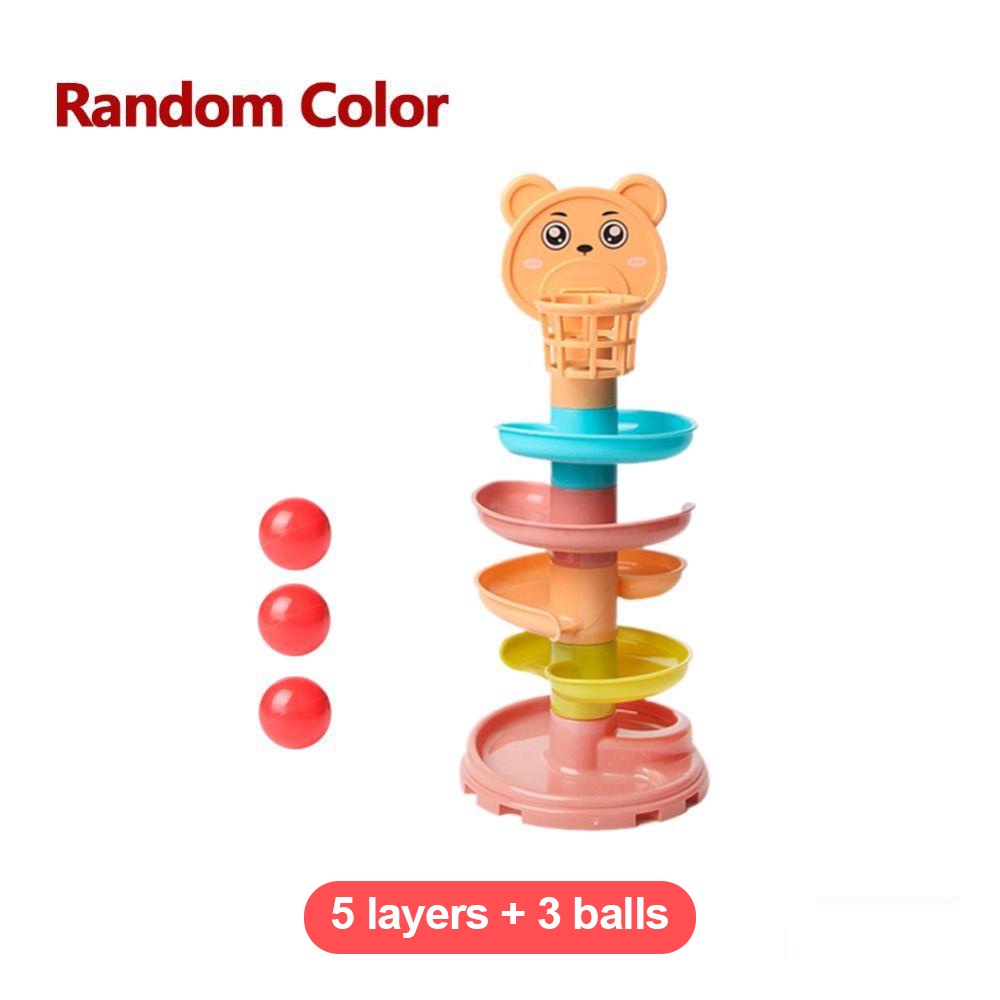 Đồ Chơi Tháp Lăn Bóng 5 Lớp Cảm Biến Theo Phương Pháp montessori Giáo Dục Cho Bé