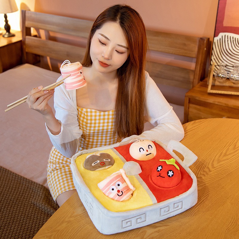 Đồ chơi Hot Pot Plush giả vờ nấu ăn đồ chơi nhà bếp thú vị đồ chơi gối cho trẻ em món quà sáng tạo