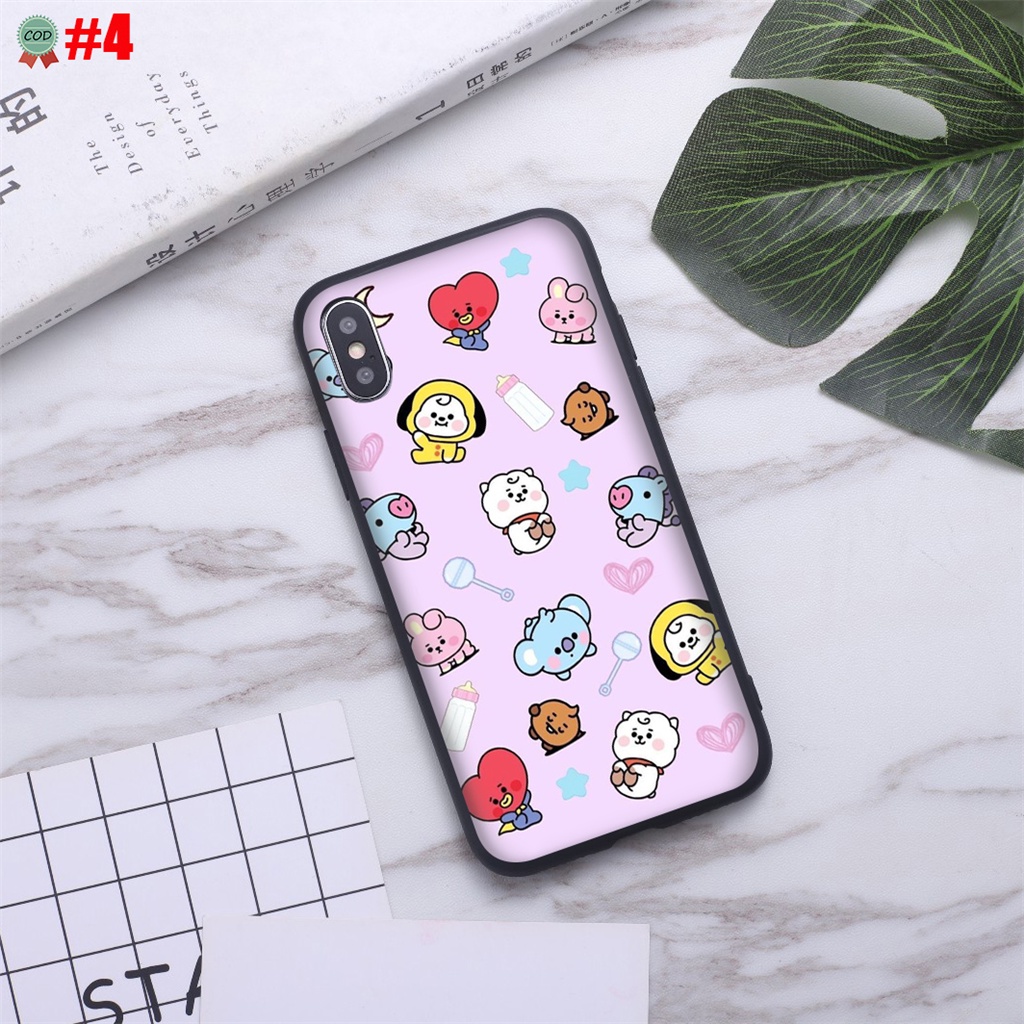 Ốp Điện Thoại Dẻo Họa Tiết Hoạt Hình bt21 bts Dễ Thương Cho iphone x xs xr 14 pro max plus 12 13 mini y4