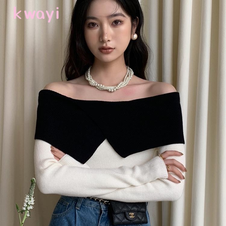 Kwayi Áo Len áo khoác cardigan áo cardigan Thời trang hàn quốc WXF23912E1 37Z230914