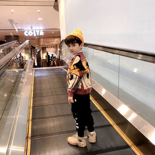 Áo cardigan Dệt Kim Chui Đầu Phong Cách Hàn Quốc Thời Trang Xuân Thu Mới Cho Bé Trai